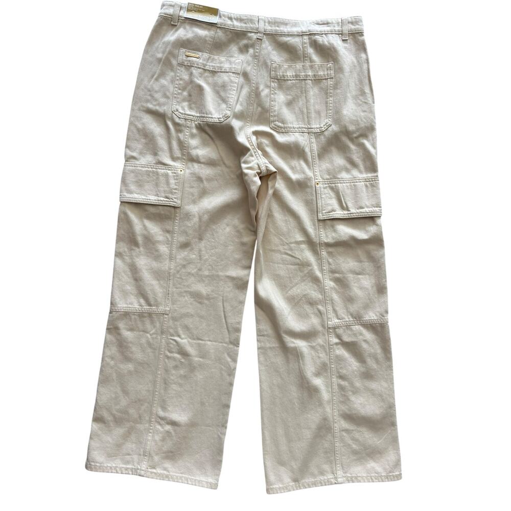 MICHAEL MICHAEL KORS SELMA WIDE LEG BONE JEANS NWT SIZE 14 100% COTTON - Picture 4 of 7
